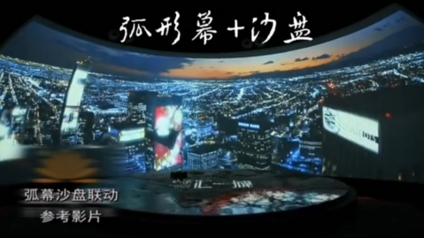 弧形幕+沙盘